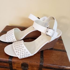White wedge sandal